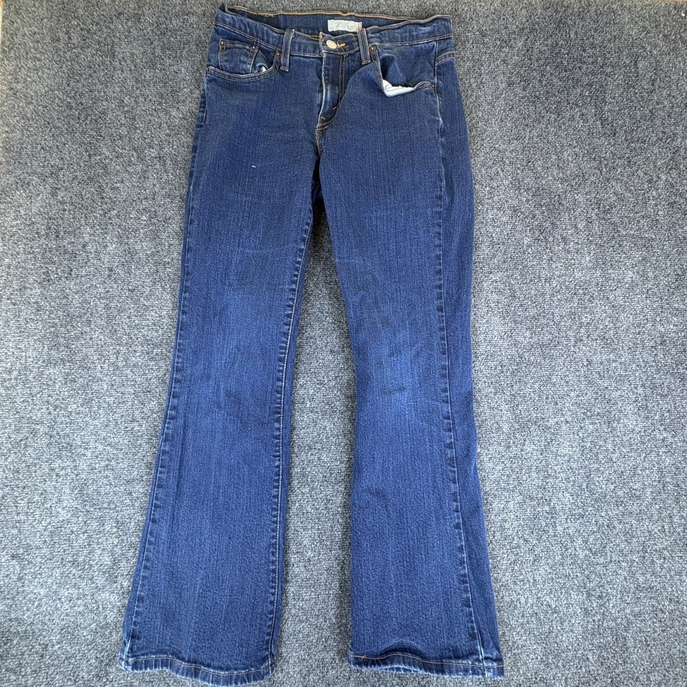Levi's 529 Curvy Bootcut Jeans Womens 30x29 Blue Dark Wash Denim Cotton Mid Rise